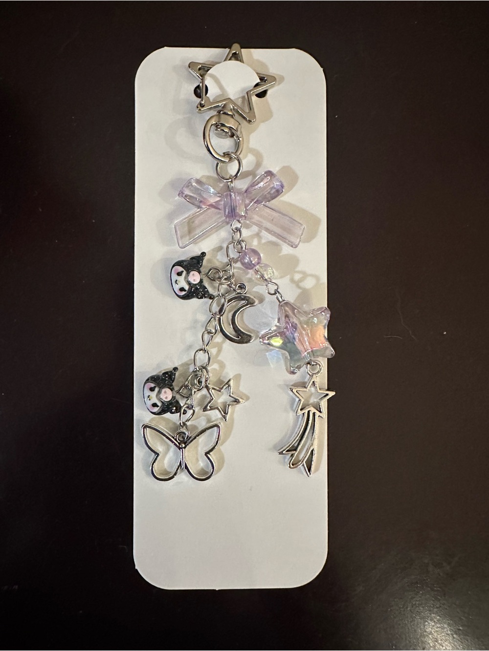 Kuromi Hello Kitty handmade Keychain Charm Anime Kawaii style Japanese cartoon